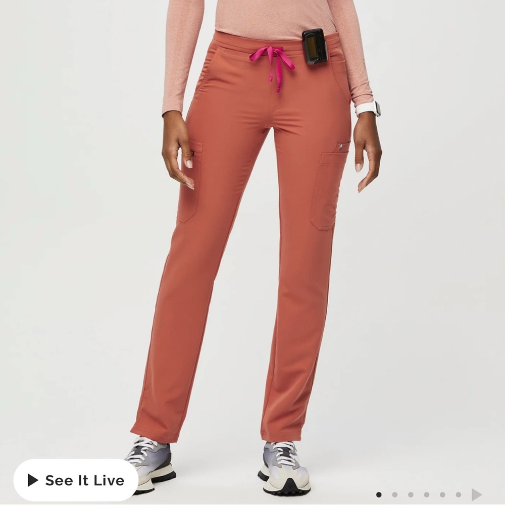 Figs Women's Scrub Pants Teracotta XL Petite